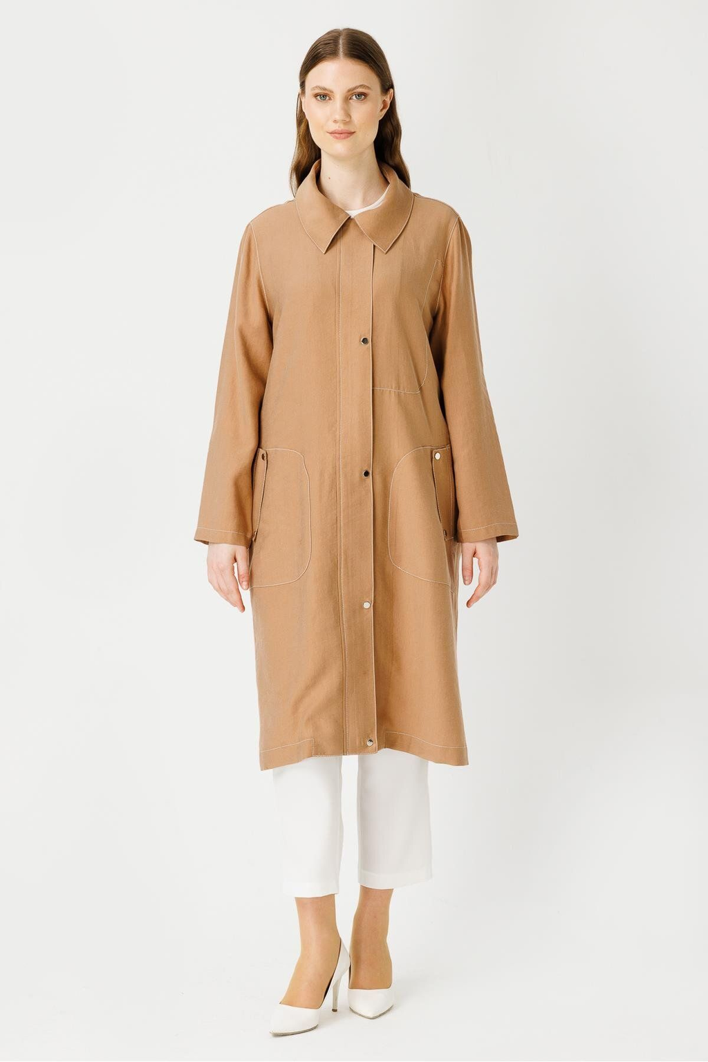 Müsemma Oversize Kadın Kap - Uzun Kol, Minimalist, Günlük