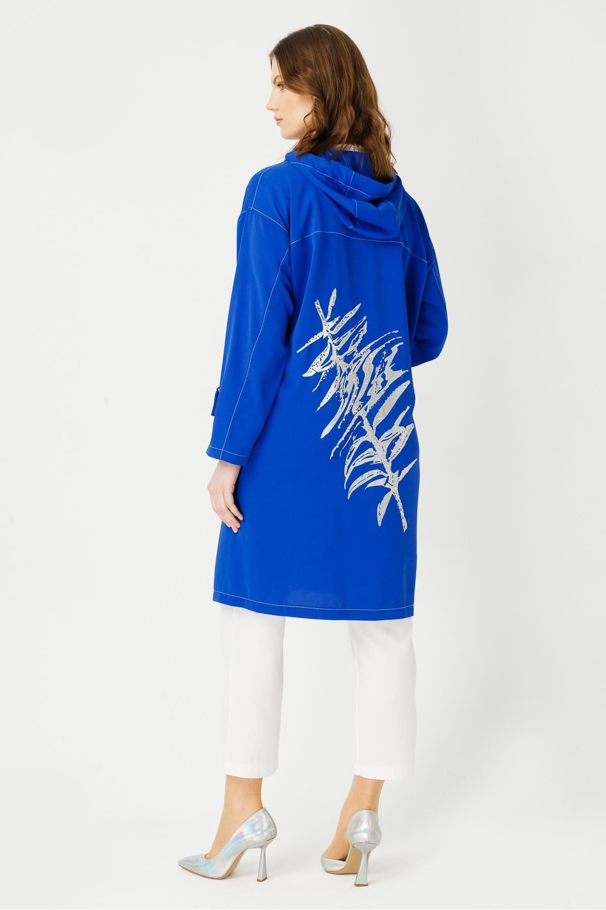 Müsemma Oversize Kapüşonlu Midi Kadın Kap - Günlük Şıklık