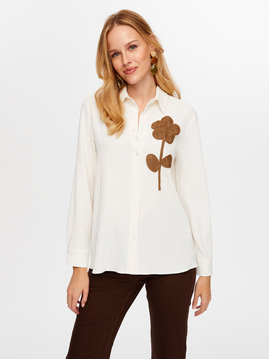 Nakış Detaylı Gömlek Faik Sönmez