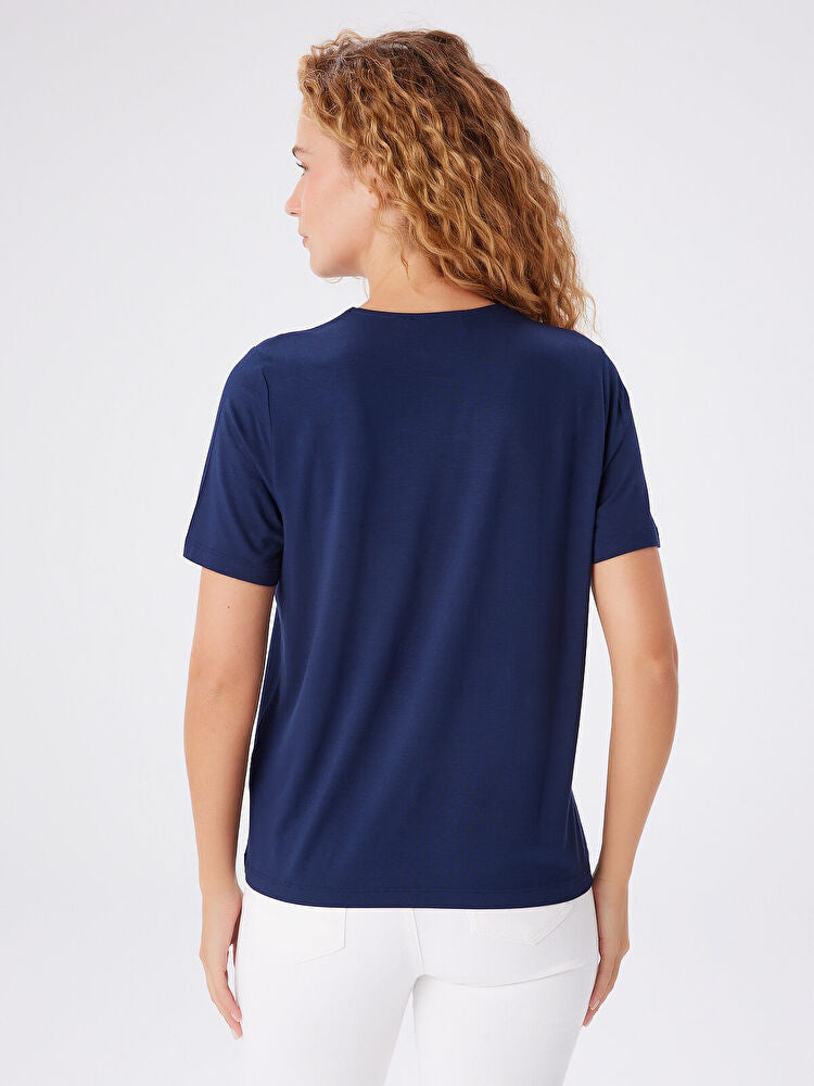 Nazar Boncuk Detaylı Kısa Kol T-Shirt UW27TSH090