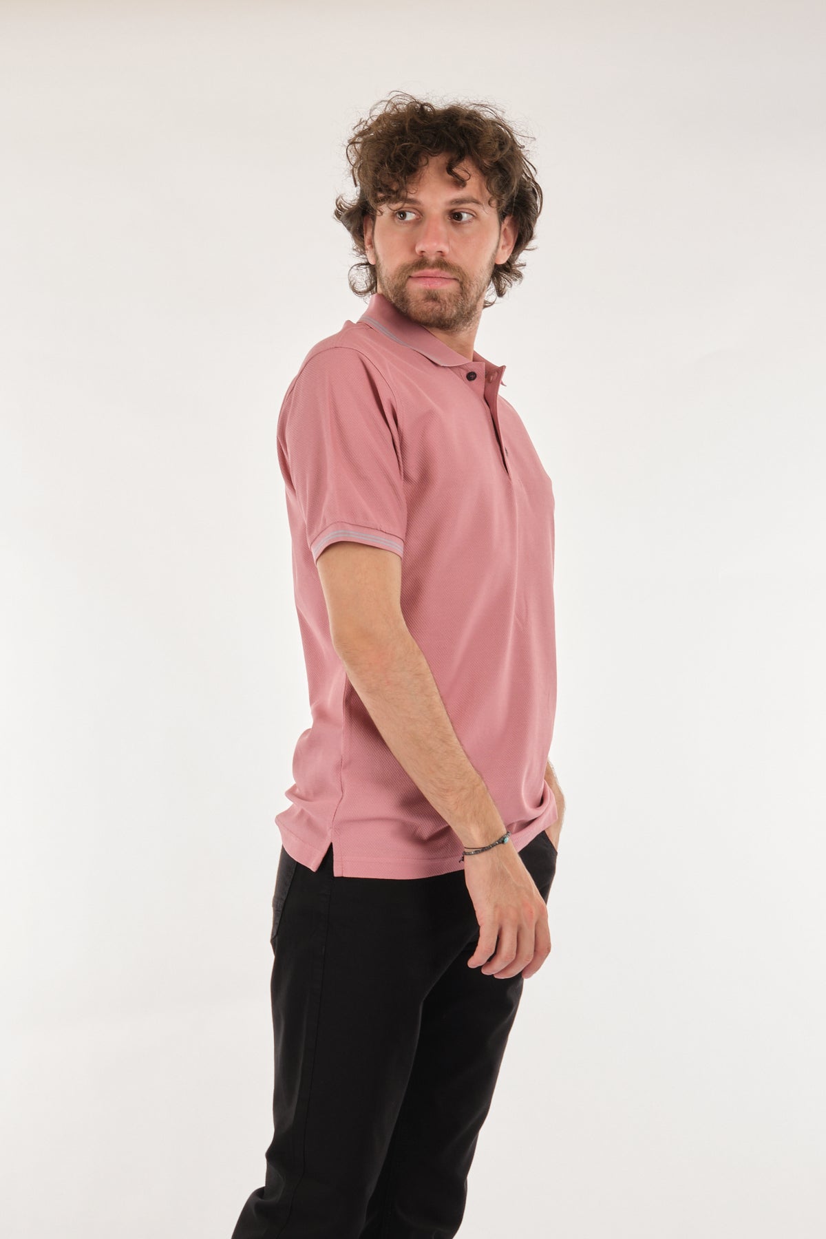 Nehir Erkek Polo Yaka Kısa Kol Regular Fit Minimalist T-Shirt - Günlük Kullanım
