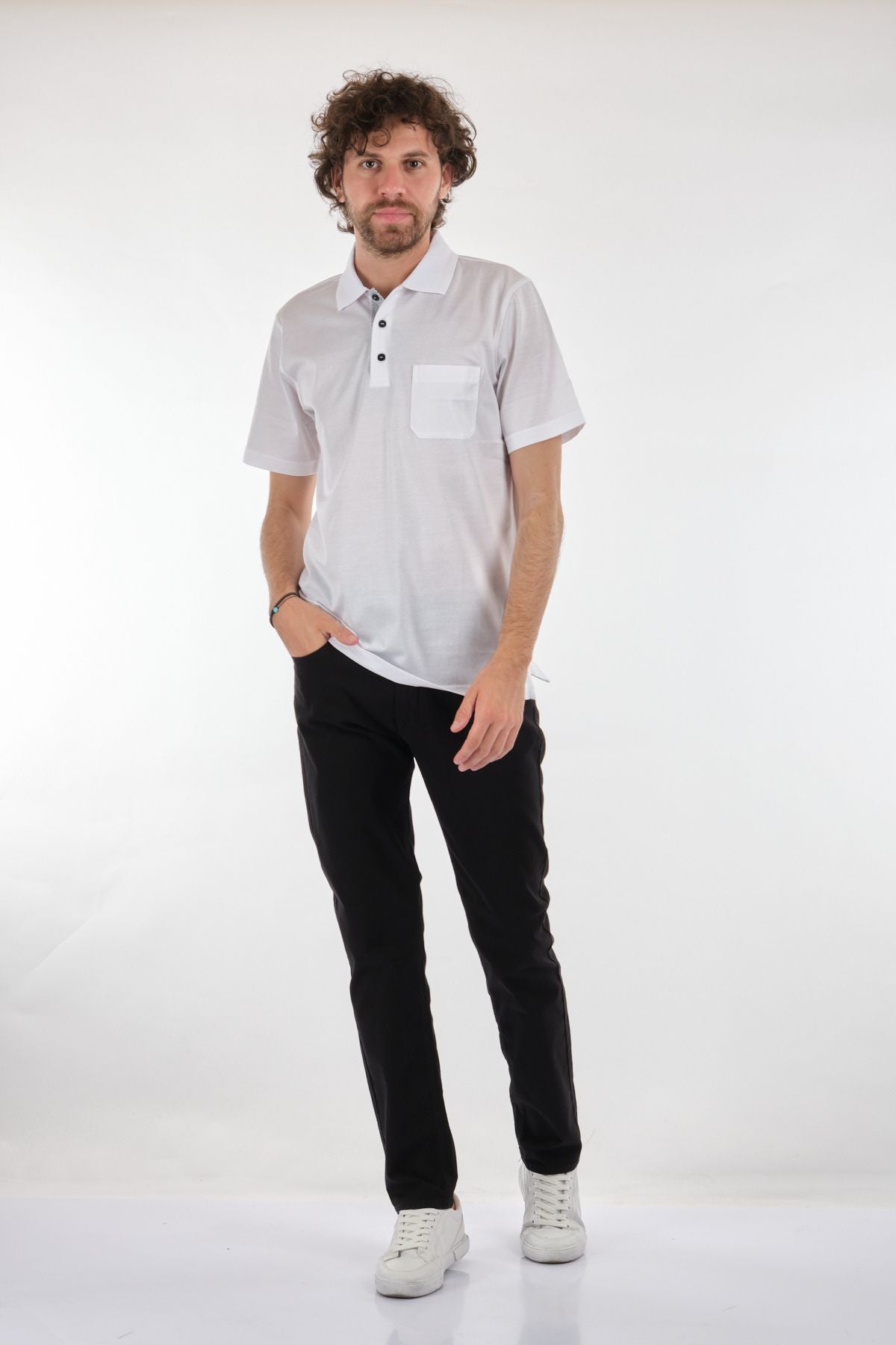 Nehir Minimalist Polo Yaka Erkek T-Shirt - Günlük Kullanım Translation missing: tr.content.product_image_main