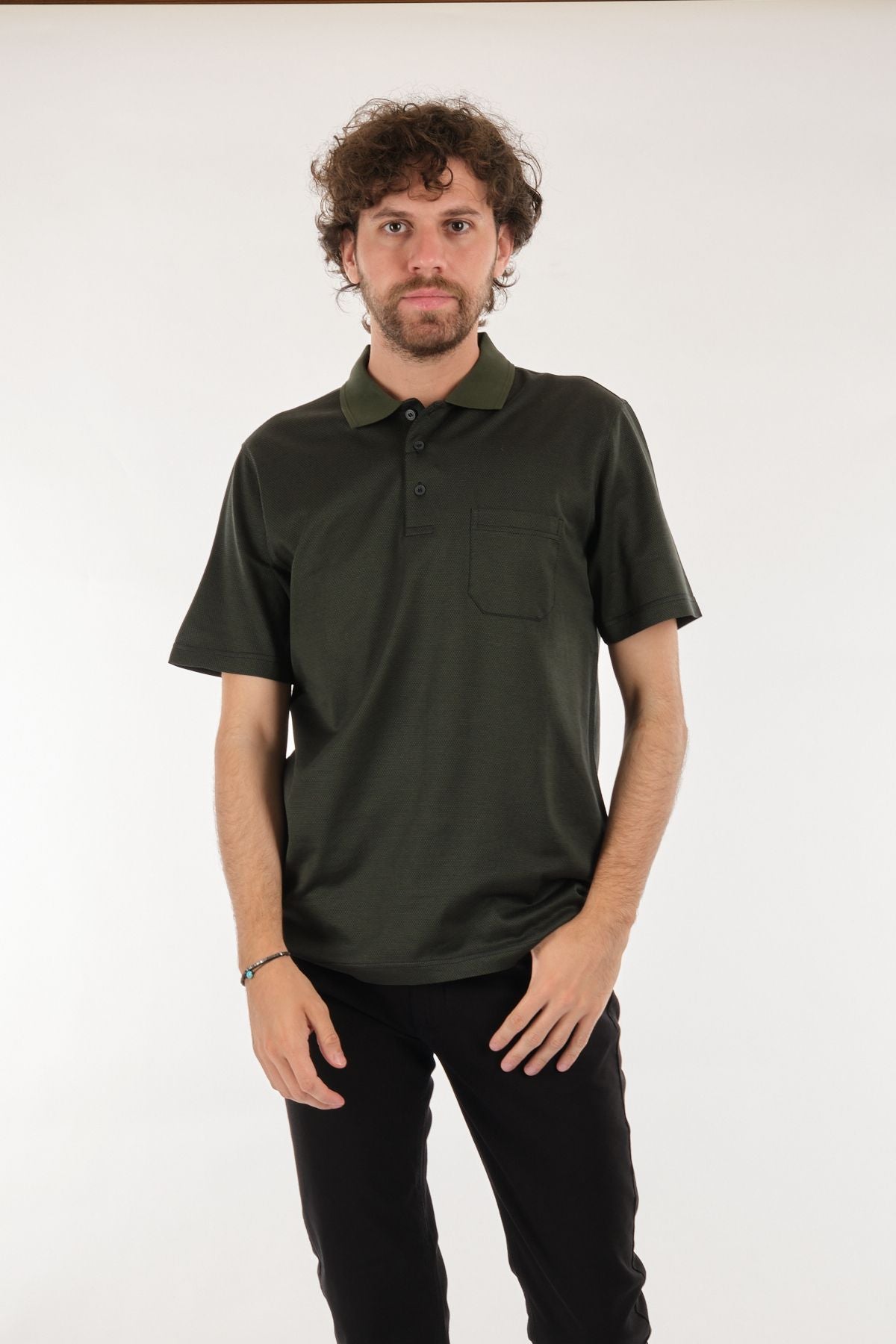 Nehir Erkek Polo Yaka Kısa Kol Minimalist T-Shirt - Günlük Kombinleriniz İçin Translation missing: tr.content.product_image_secondary