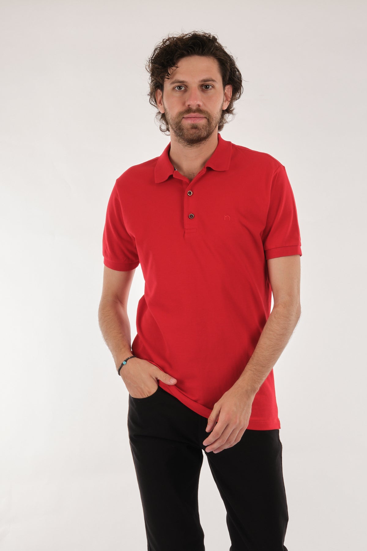 Nehir Minimalist Polo Yaka Kısa Kol Erkek T-Shirt Translation missing: tr.content.product_image_secondary
