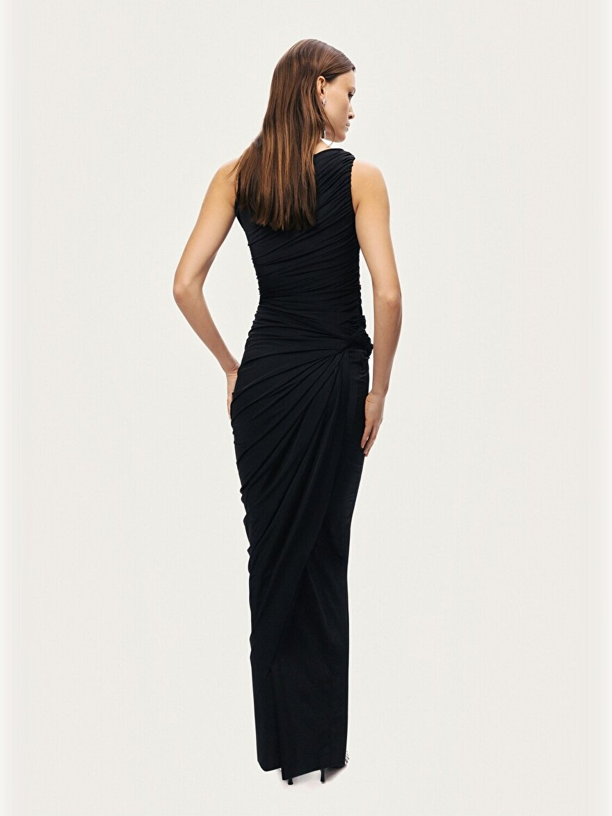 Nocturne Burgu Ve Drape Detaylı Maxi Elbise N26YN2778