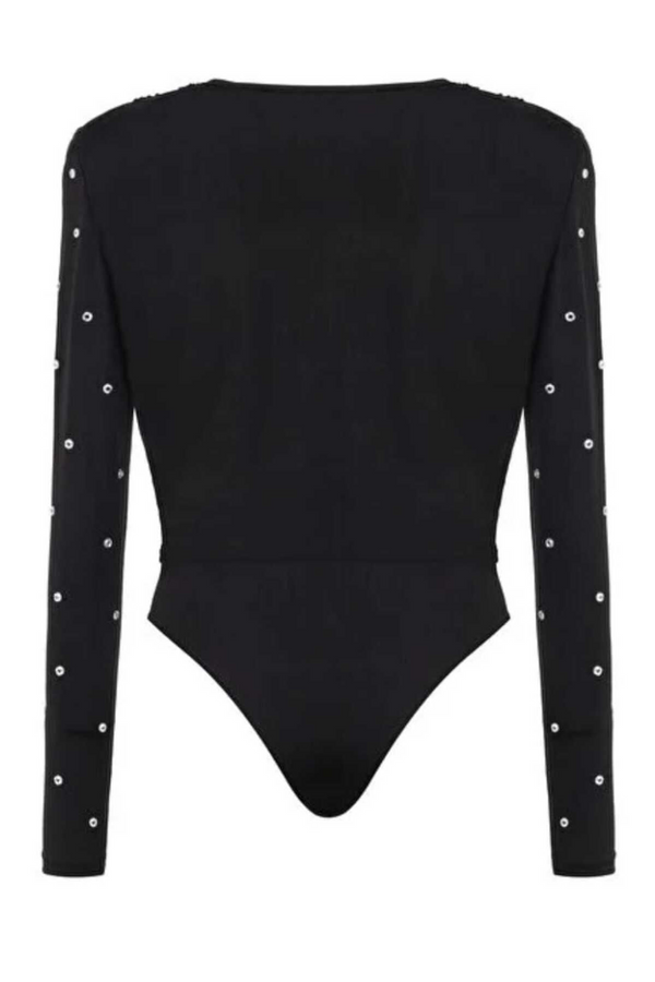 Nocturne V Yaka Uzun Kol Minimalist Body - Günlük & Özel Gün