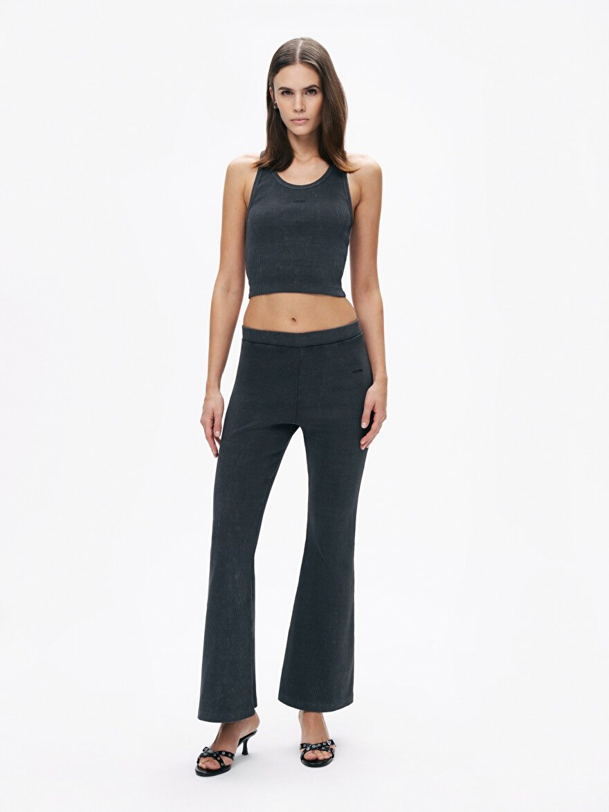 Nocturne Oversized Crop Top - Minimalist Ribana Kadın Translation missing: tr.content.product_image_secondary