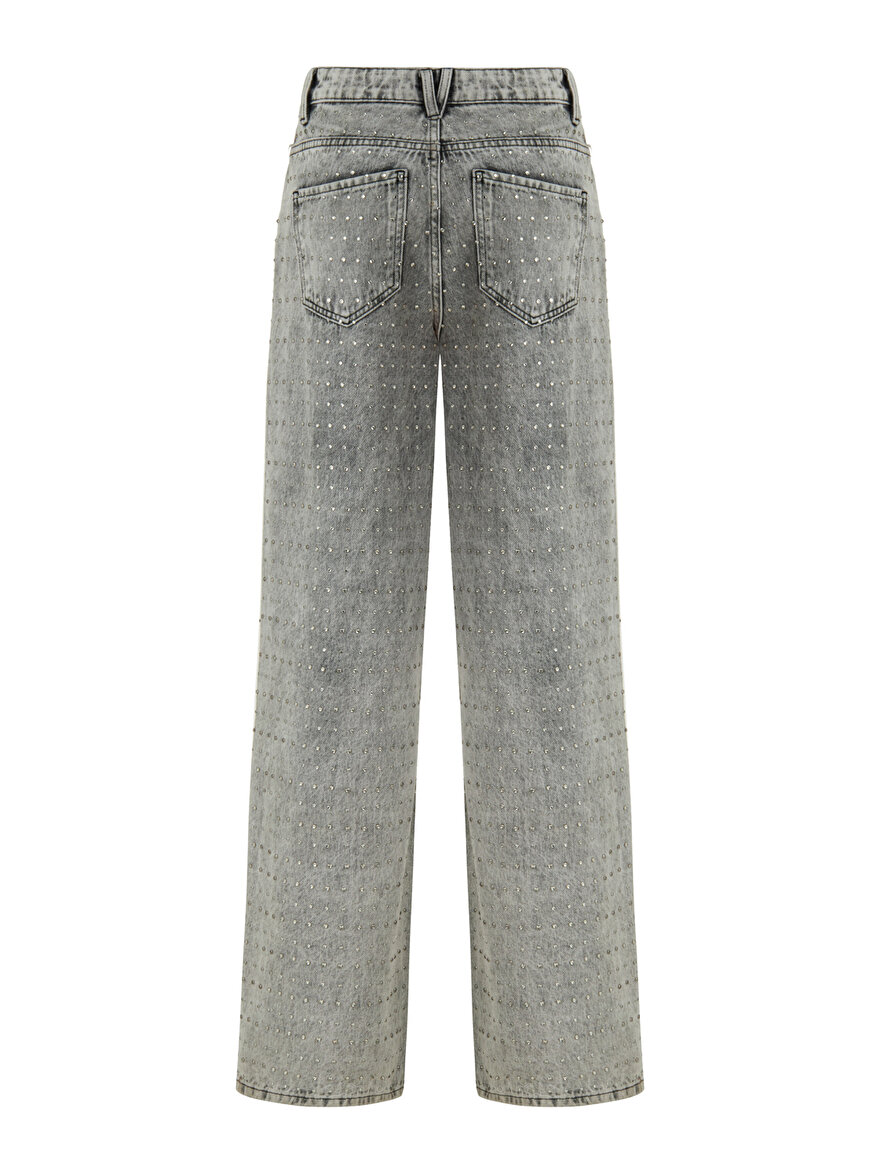 Nocturne Taş Tasarımlı Boyfriend Jean N25KD18120