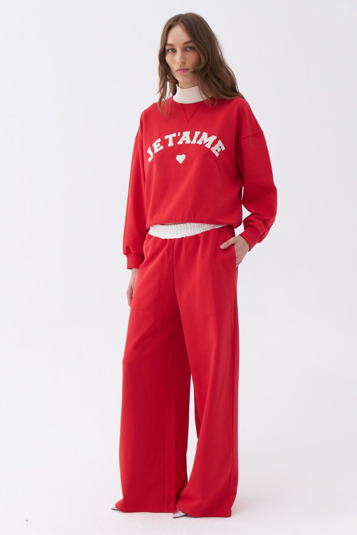 Nocturne Oversize Midi Kadın Pantolon - Günlük Rahatlık Translation missing: tr.content.product_image_secondary