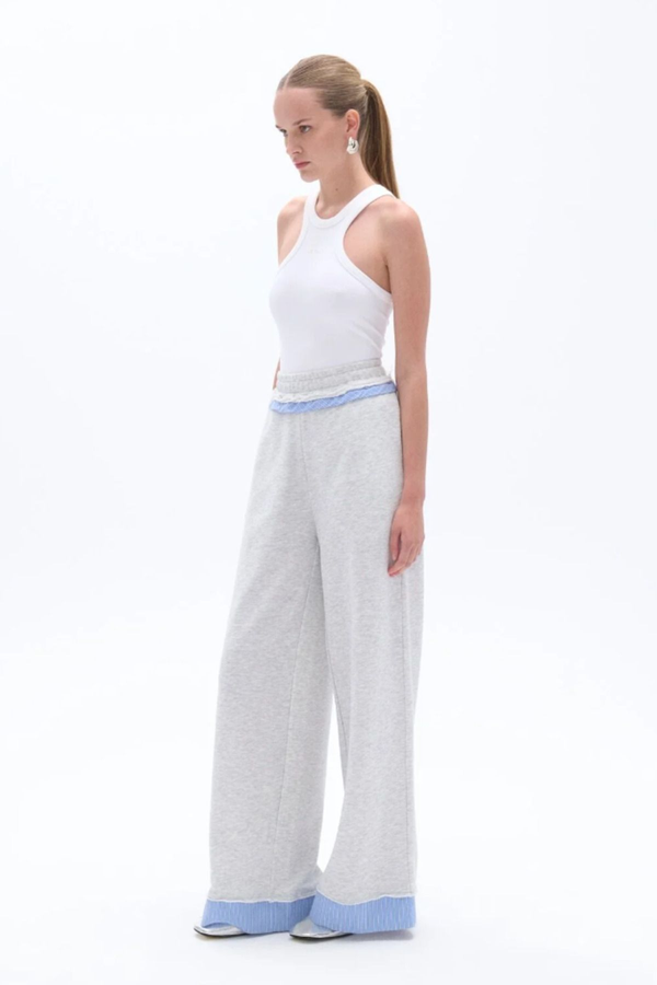 Nocturne Oversize Minimalist Kadın Pantolon - Geniş Paça Günlük