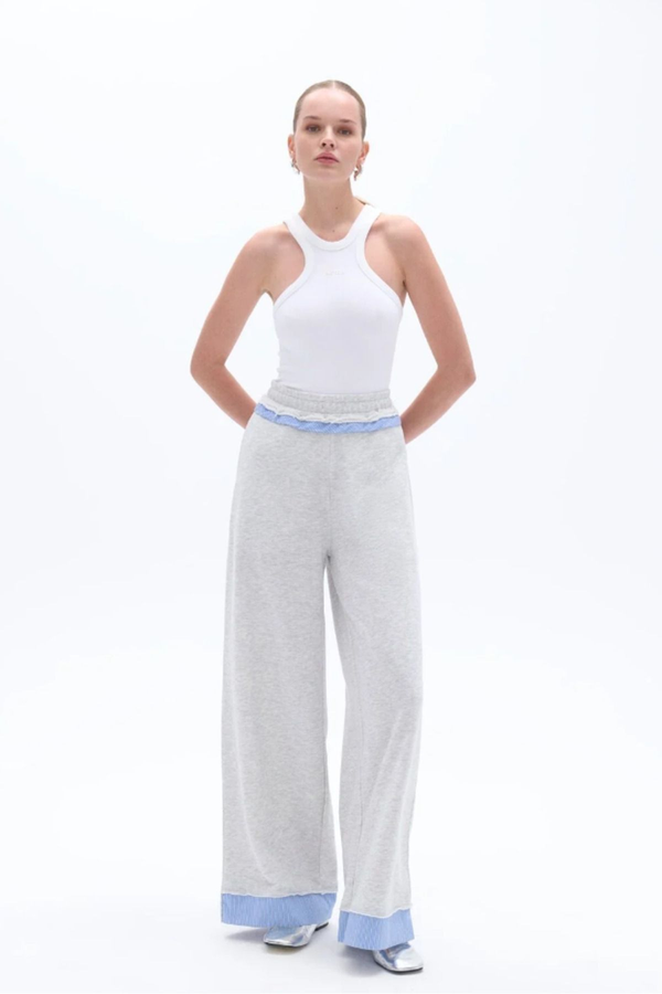 Nocturne Oversize Minimalist Kadın Pantolon - Geniş Paça Günlük