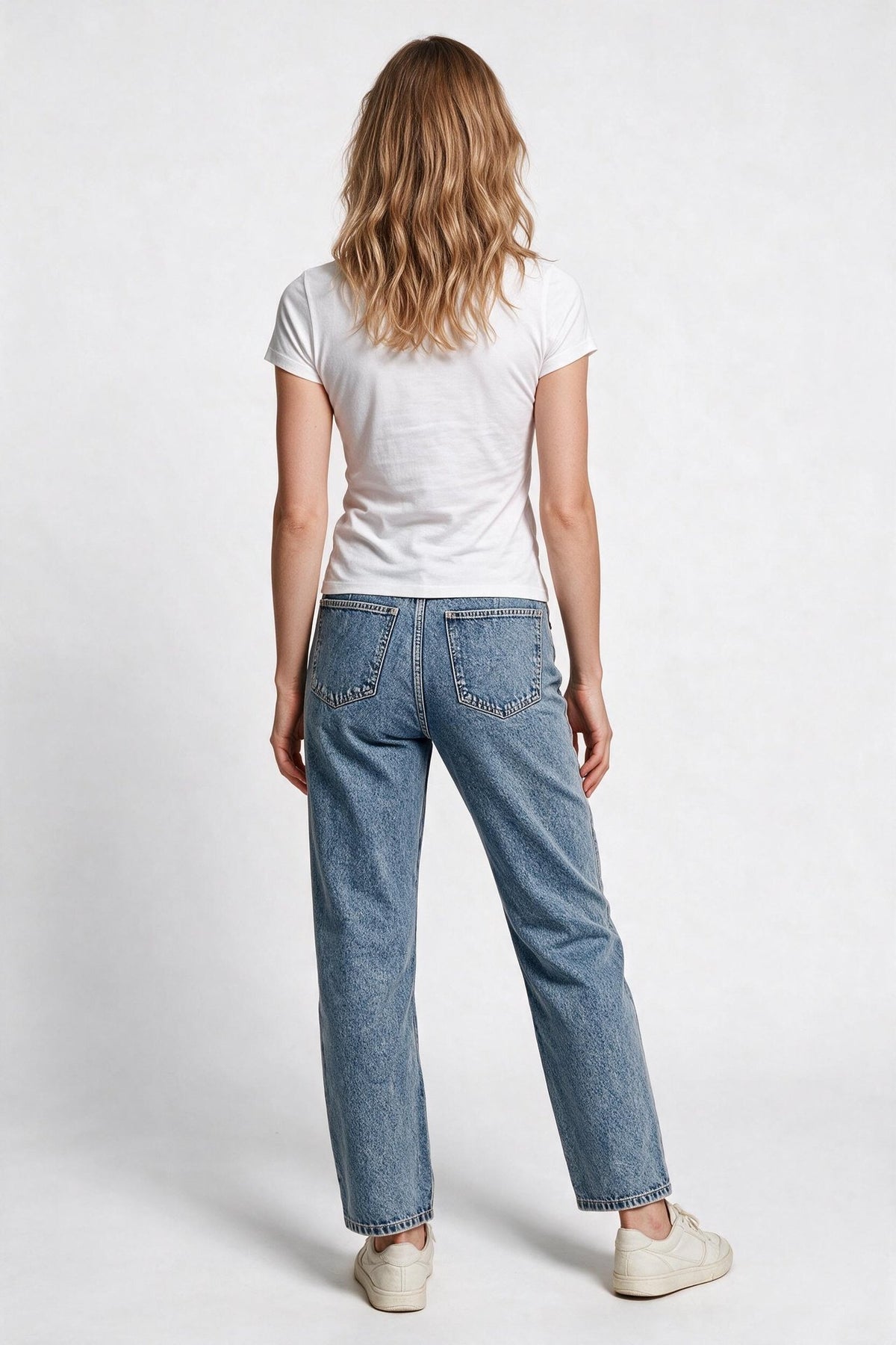 Nocturne Kadın Yüksek Bel Geniş Paça Çift Fermuarlı Denim Pantolon