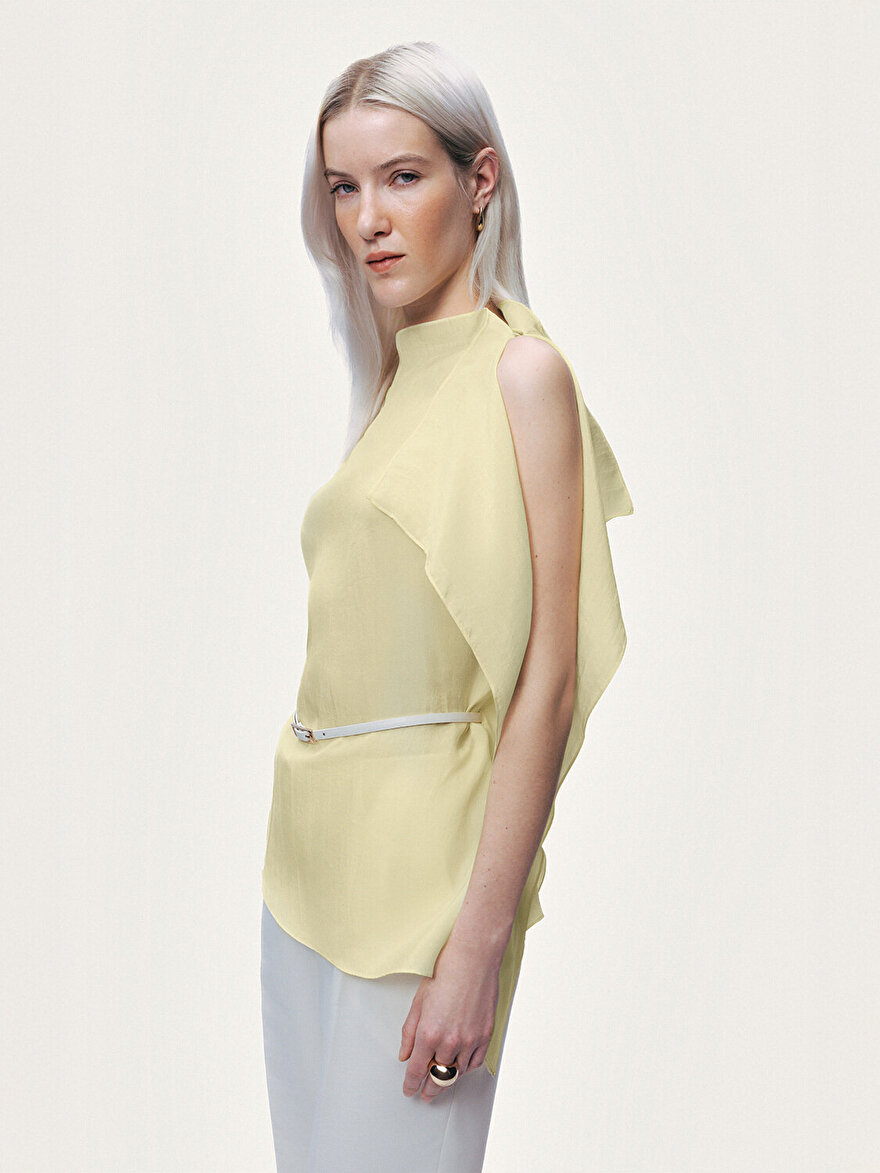 Nocturne Kemar Detaylı Asimetrik Bluz N26YN6228