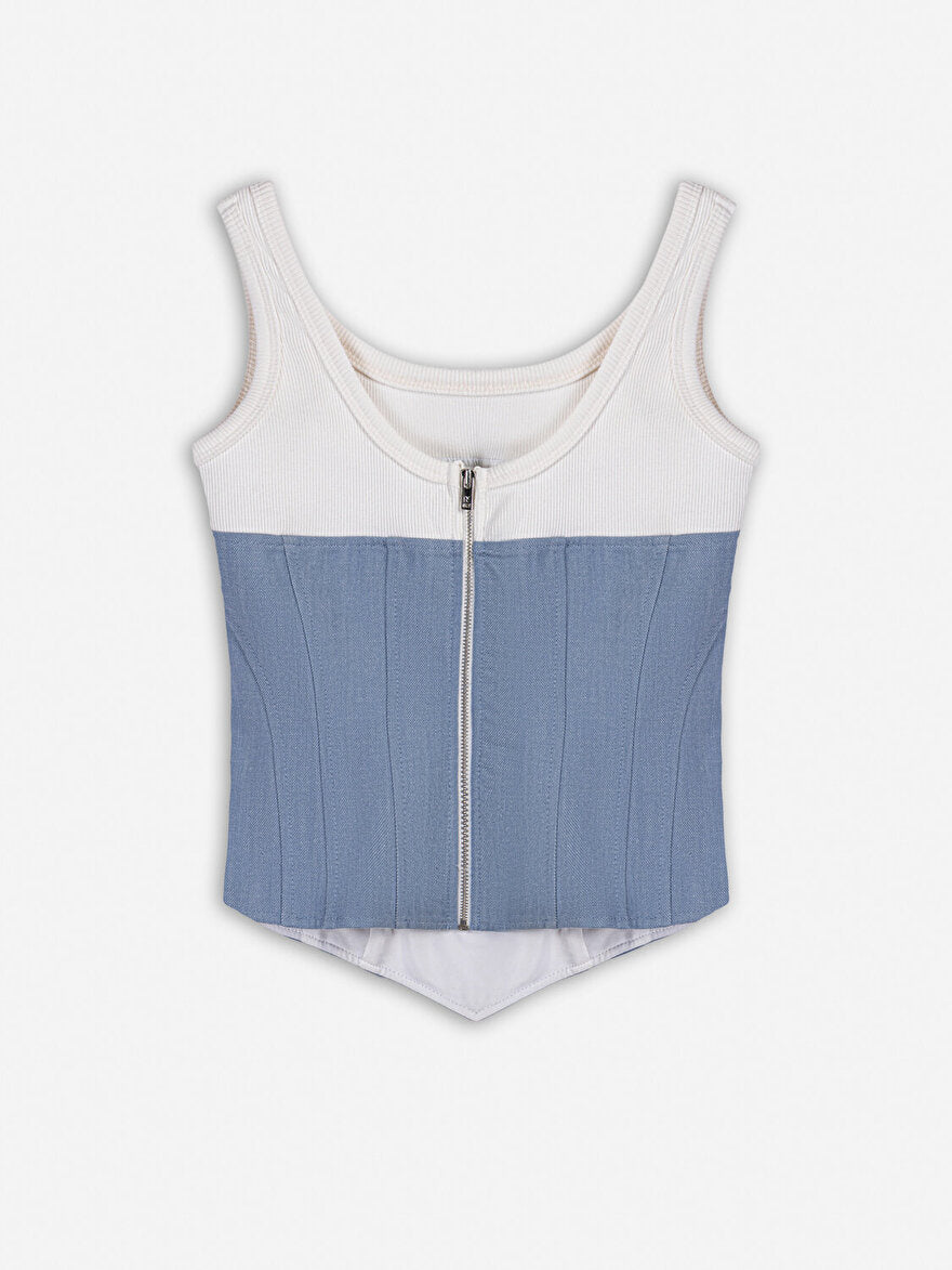 Nocturne Korse Detaylı Bluz
