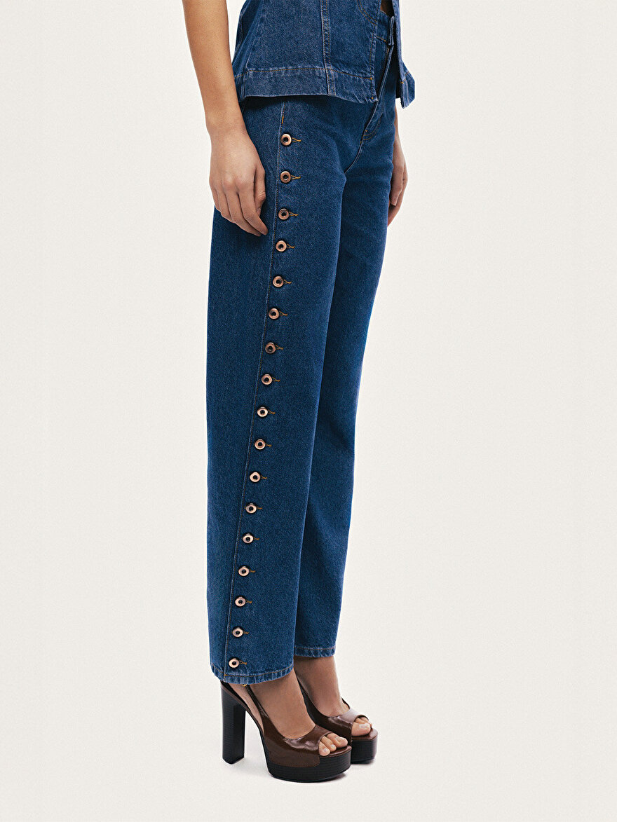 Nocturne Metal Düğme Detaylı Denim Pantolon N26YD18167