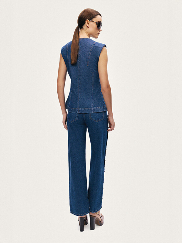 Nocturne Metal Düğme Detaylı Denim Pantolon N26YD18167