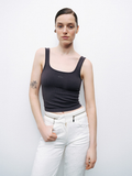 Nocturne Minimalist İnce Askılı Ribana Kadın Crop Top