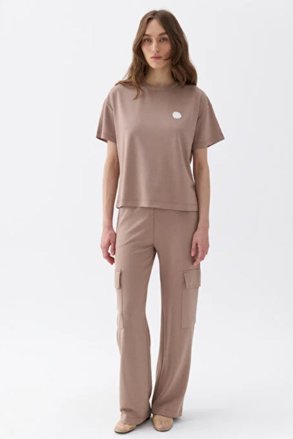 Nocturne Minimalist Oversize Kadın T-Shirt - Kısa Kol - Günlük