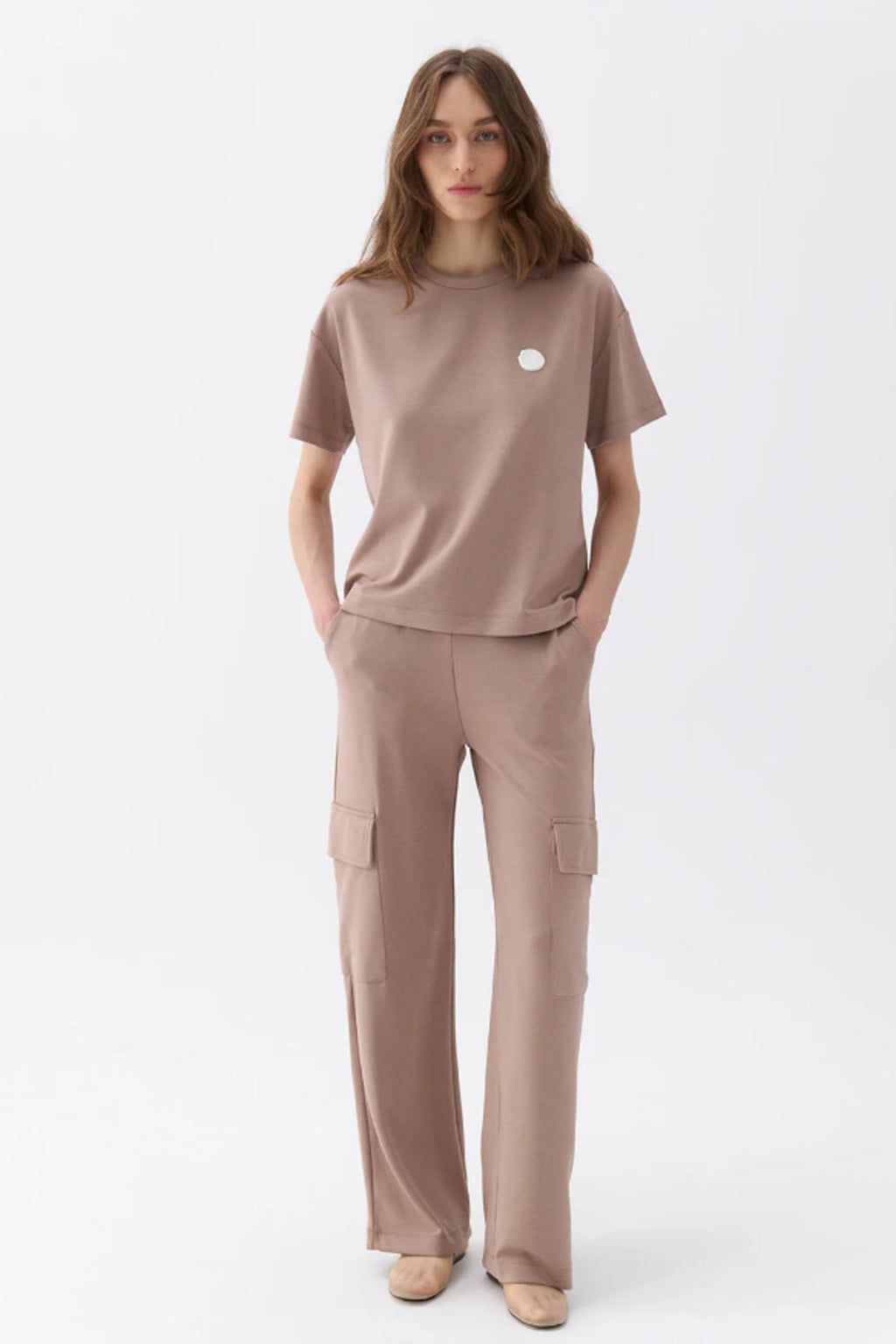 Nocturne Minimalist Oversize Kadın T-Shirt - Kısa Kol - Günlük