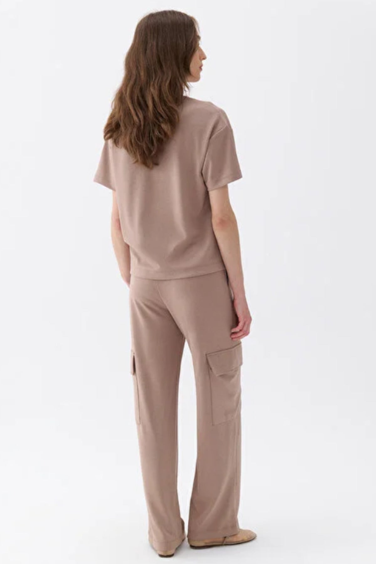 Nocturne Minimalist Oversize Kadın T-Shirt - Kısa Kol - Günlük