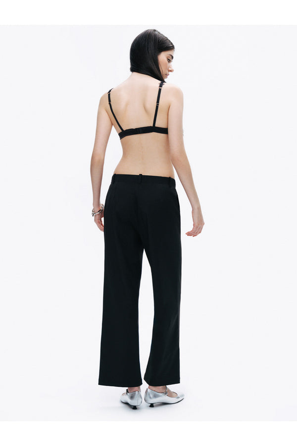 Nocturne Minimalist Yüksek Bel Geniş Paça Kadın Pantolon - Modern Tasarım