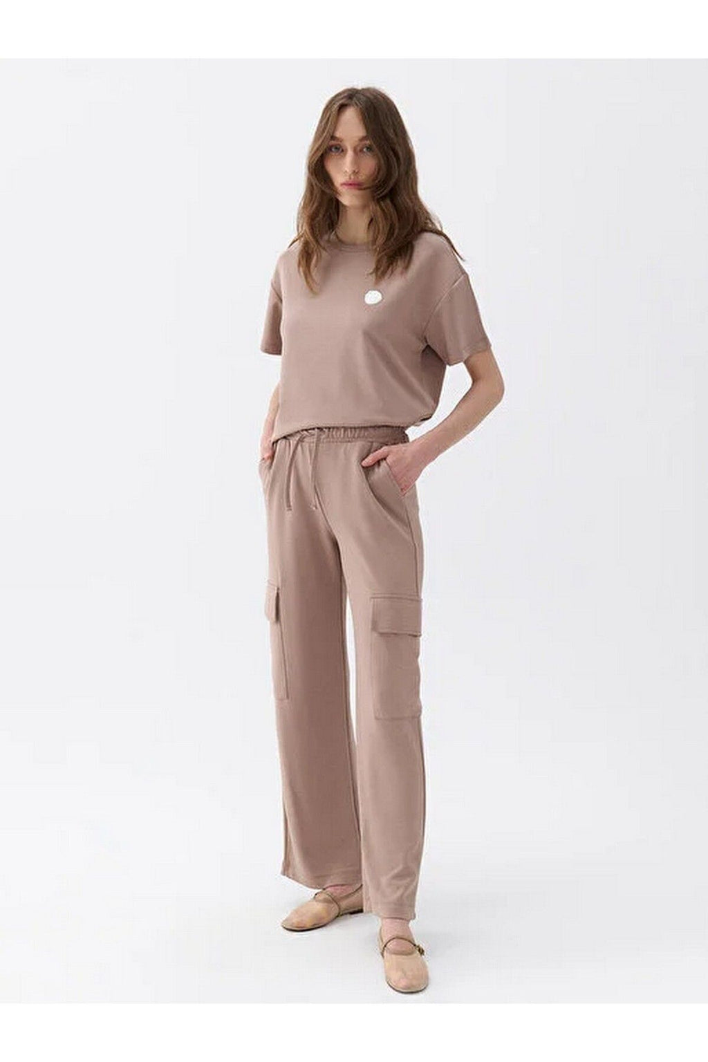 Nocturne Oversized Cepli Midi Kadın Pantolon - Minimalist Tarz