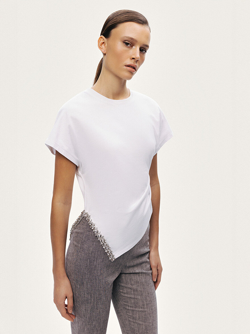 Nocturne Taş Detaylı T-Shirt N26YD70089 Ana görsel