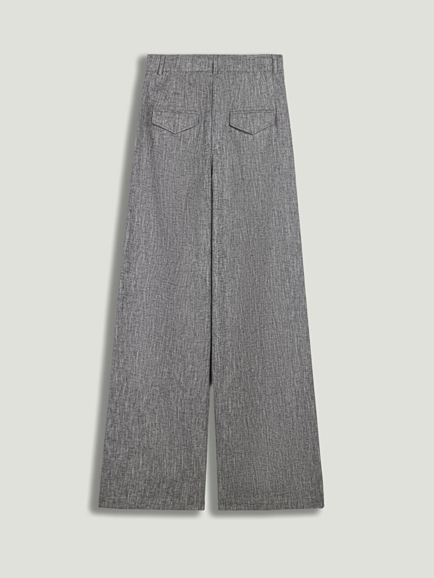 Nocturne Yüksek Geniş Paça Pantolon N26YN3499 İkincil görsel