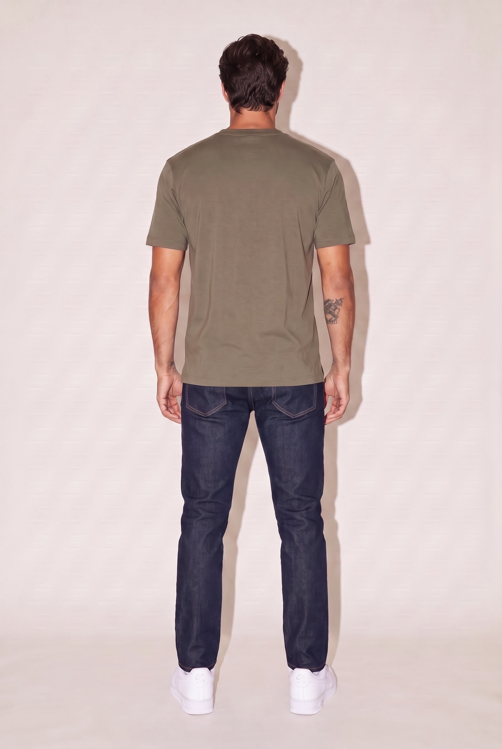 O Yaka Fırçalı 2 İplik T-Shirt JSCO