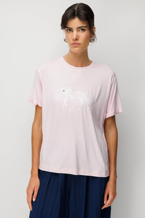 On At Baskılı Sıfır Yaka Tişört T-Shirt