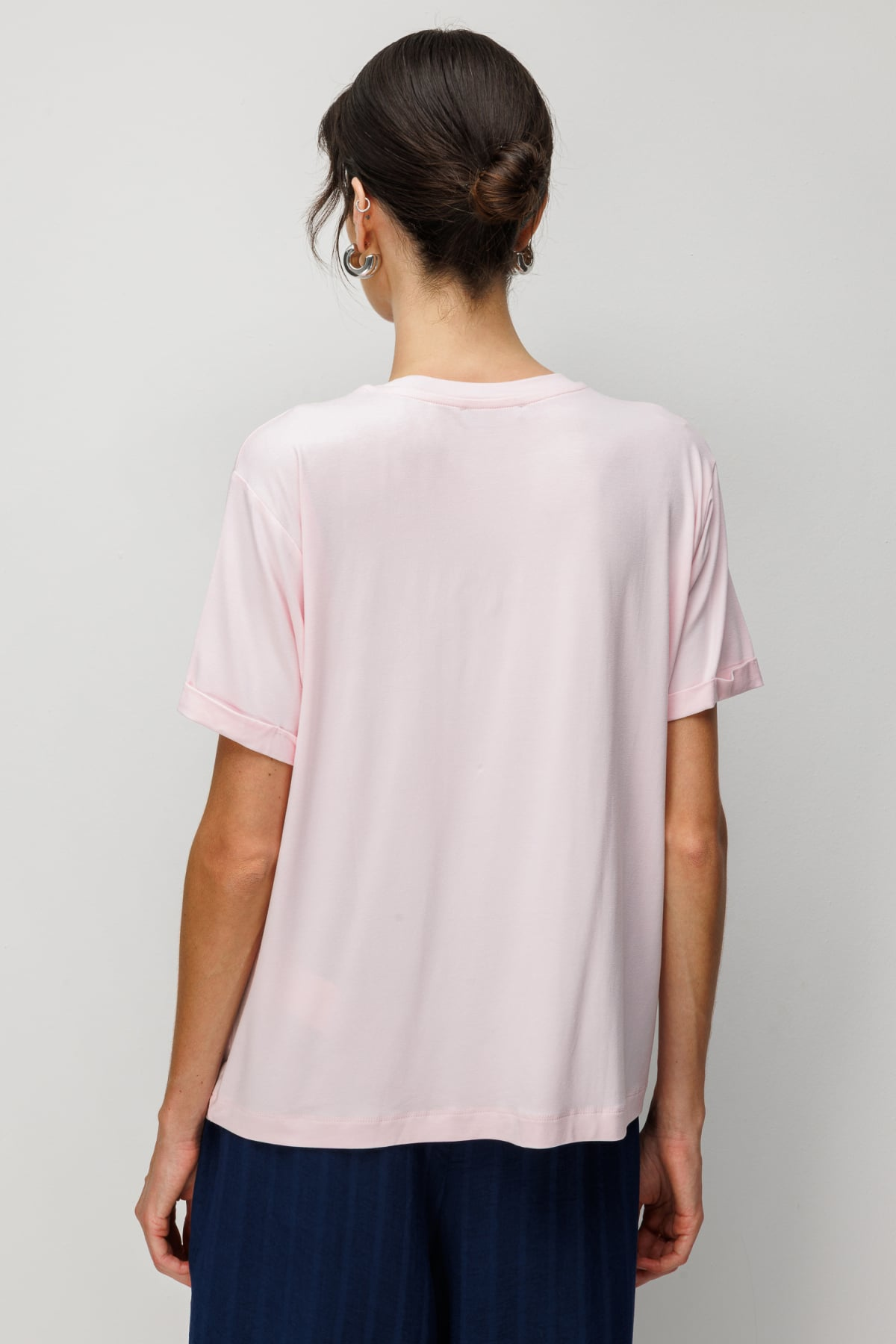 On At Baskılı Sıfır Yaka Tişört T-Shirt