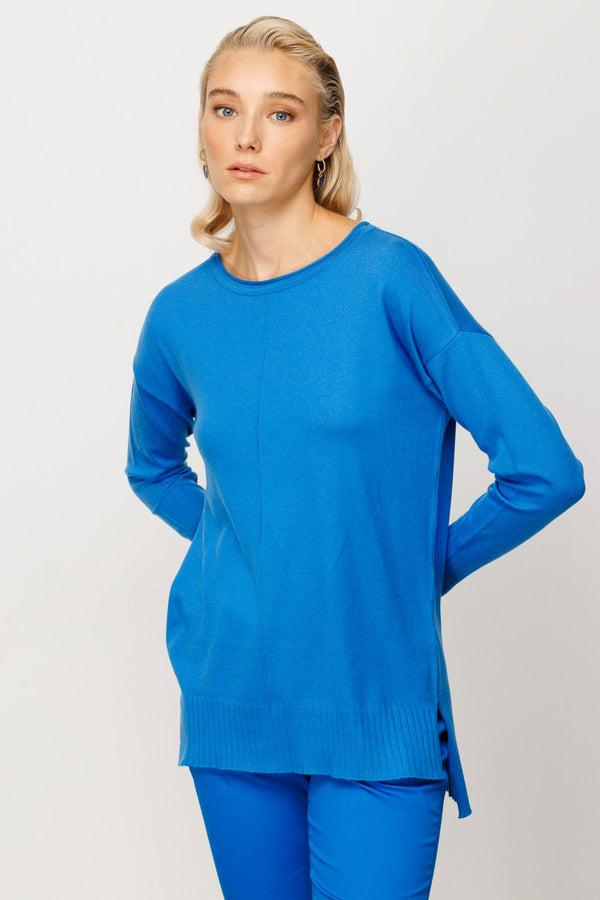 On Kadın Oversize Uzun Kol Minimalist Midi Bluz - Günlük Kullanım
