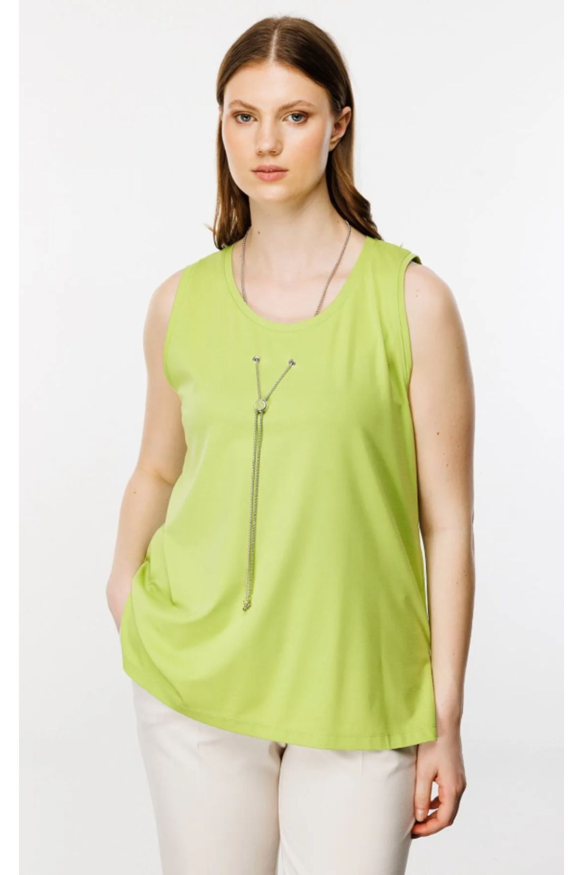 On Kadın Oversize Kolsuz Bluz - Minimalist Günlük Stil