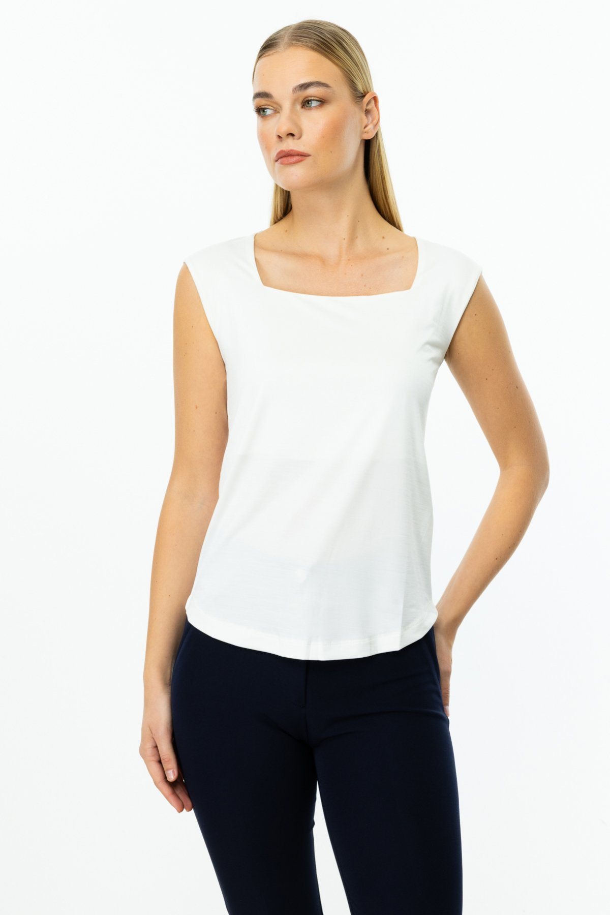 On Kare Yaka Basic Bluz 25Y50400 İkincil görsel