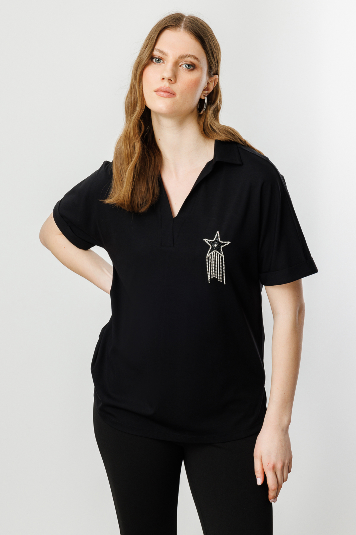 On Kadın Bluz 25Y51385 Ana görsel