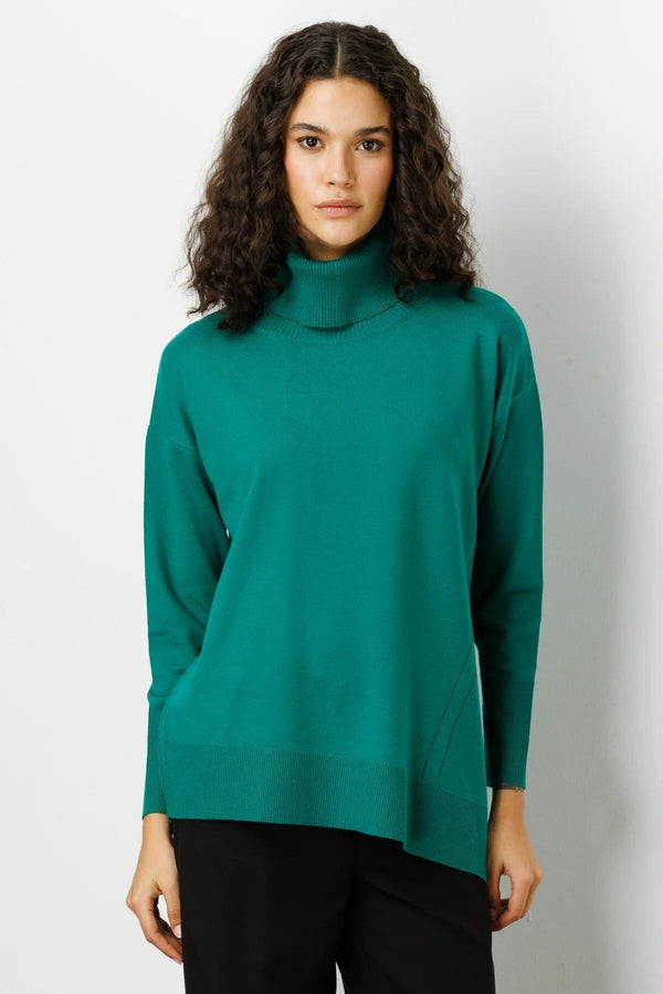 On Oversize Boğazlı Triko Kazak - Minimalist Kadın