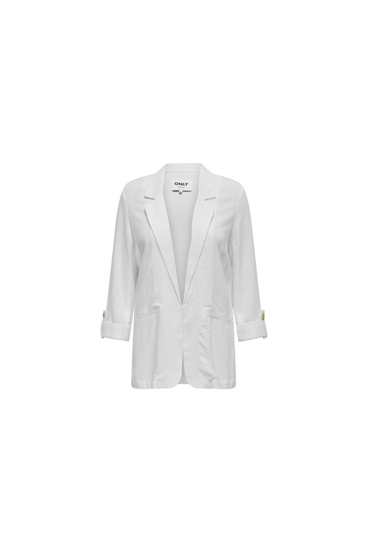 Only Minimalist Keten Blazer - Oversize 3/4 Kol Günlük Kadın Ceket Translation missing: tr.content.product_image_main