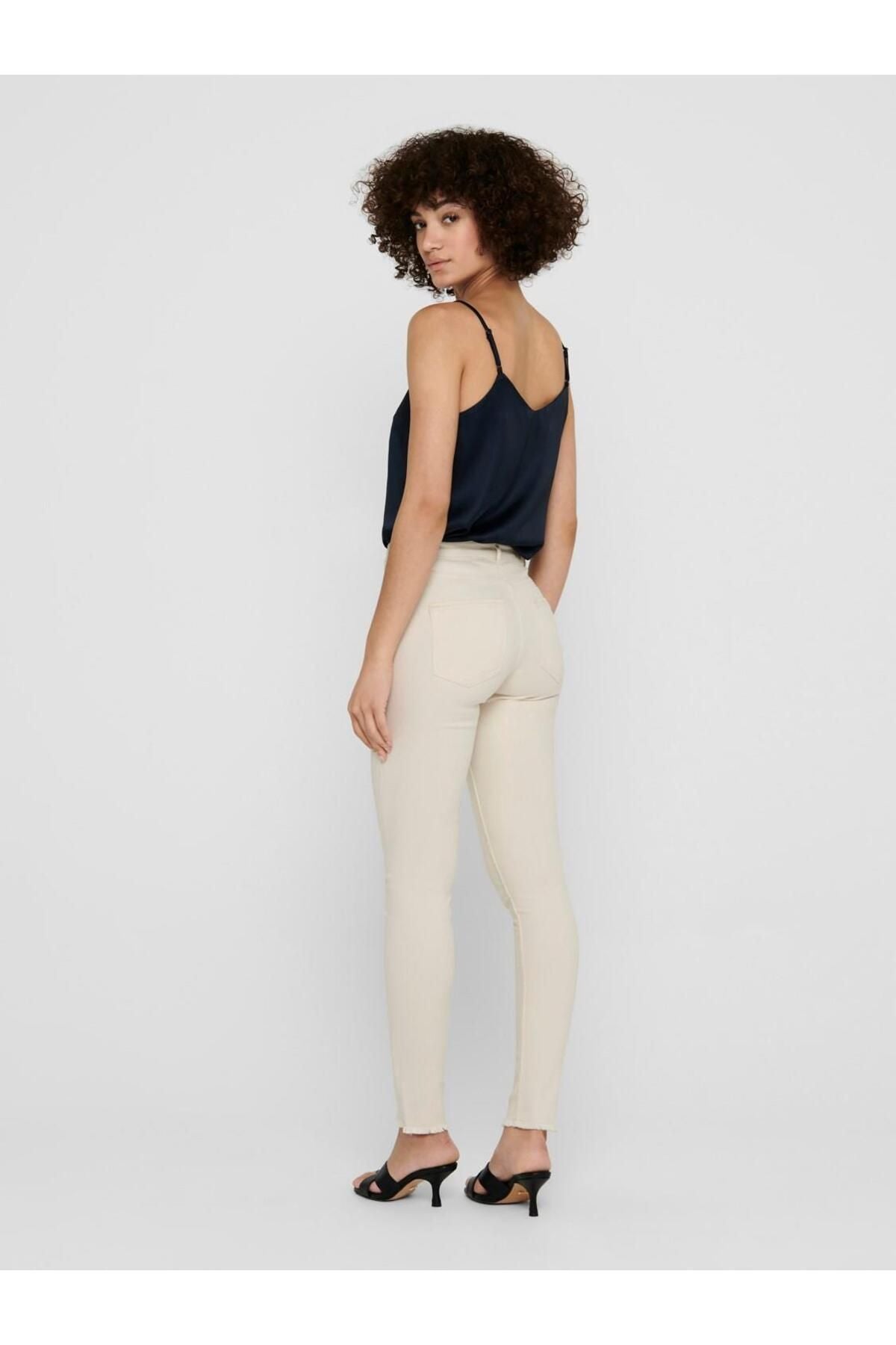 Only Minimalist Slim Fit Midi Kadın Pantolon - Günlük Şıklık İkincil görsel