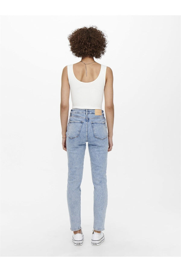 Only Yüksek Bel Slim Fit Midi Kot Pantolon - Minimalist Günlük Stil