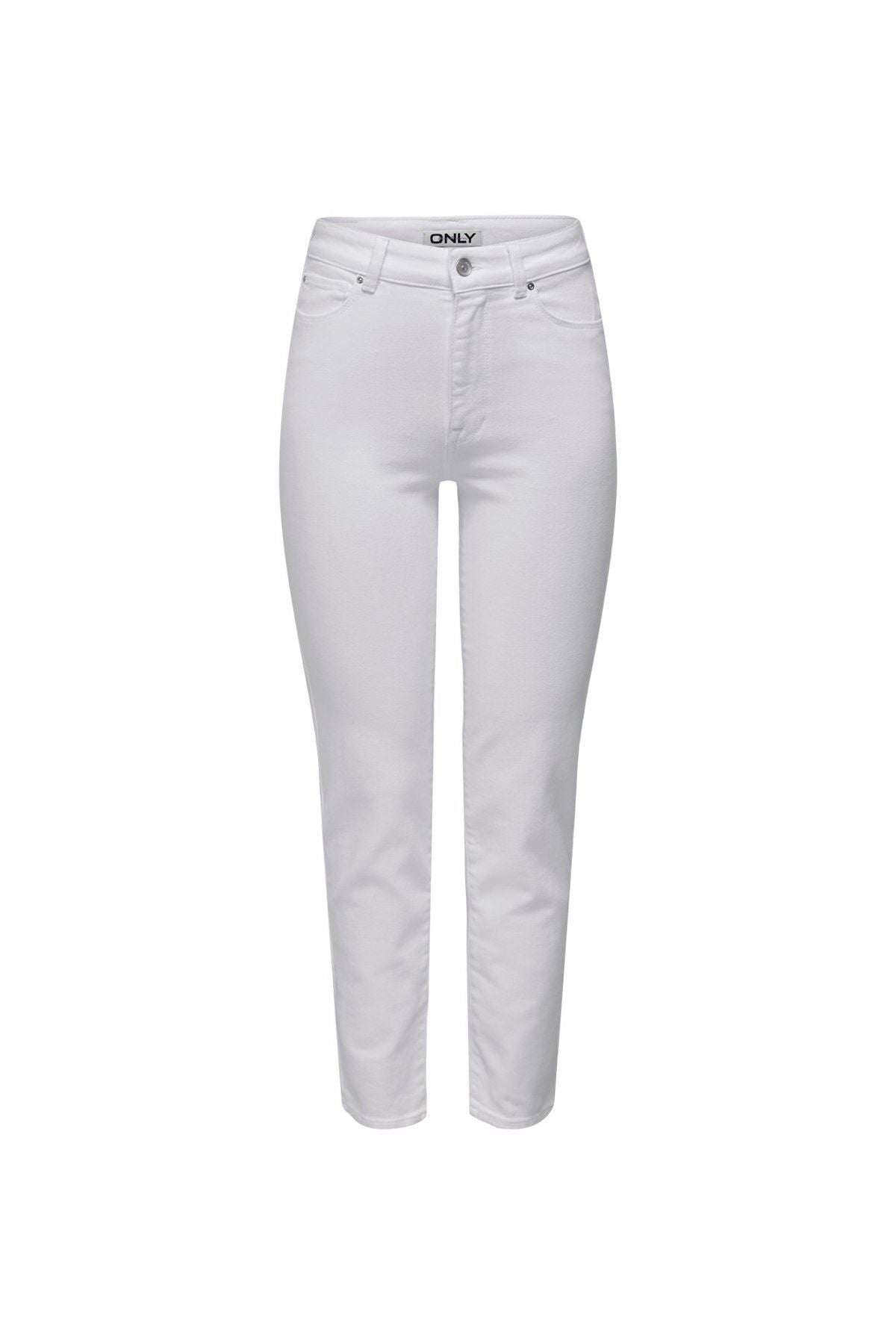 Only Minimalist Yüksek Bel Midi Jean Pantolon - Günlük & Şık