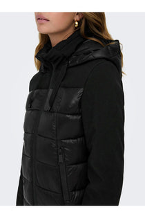 Only Midi Kapüşonlu Şişme Kaban - Oversize Minimalist Kışlık