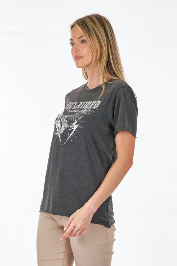 Only Oversize Kısa Kol Yuvarlak Yaka Minimalist Kadın T-Shirt - Günlük Stil