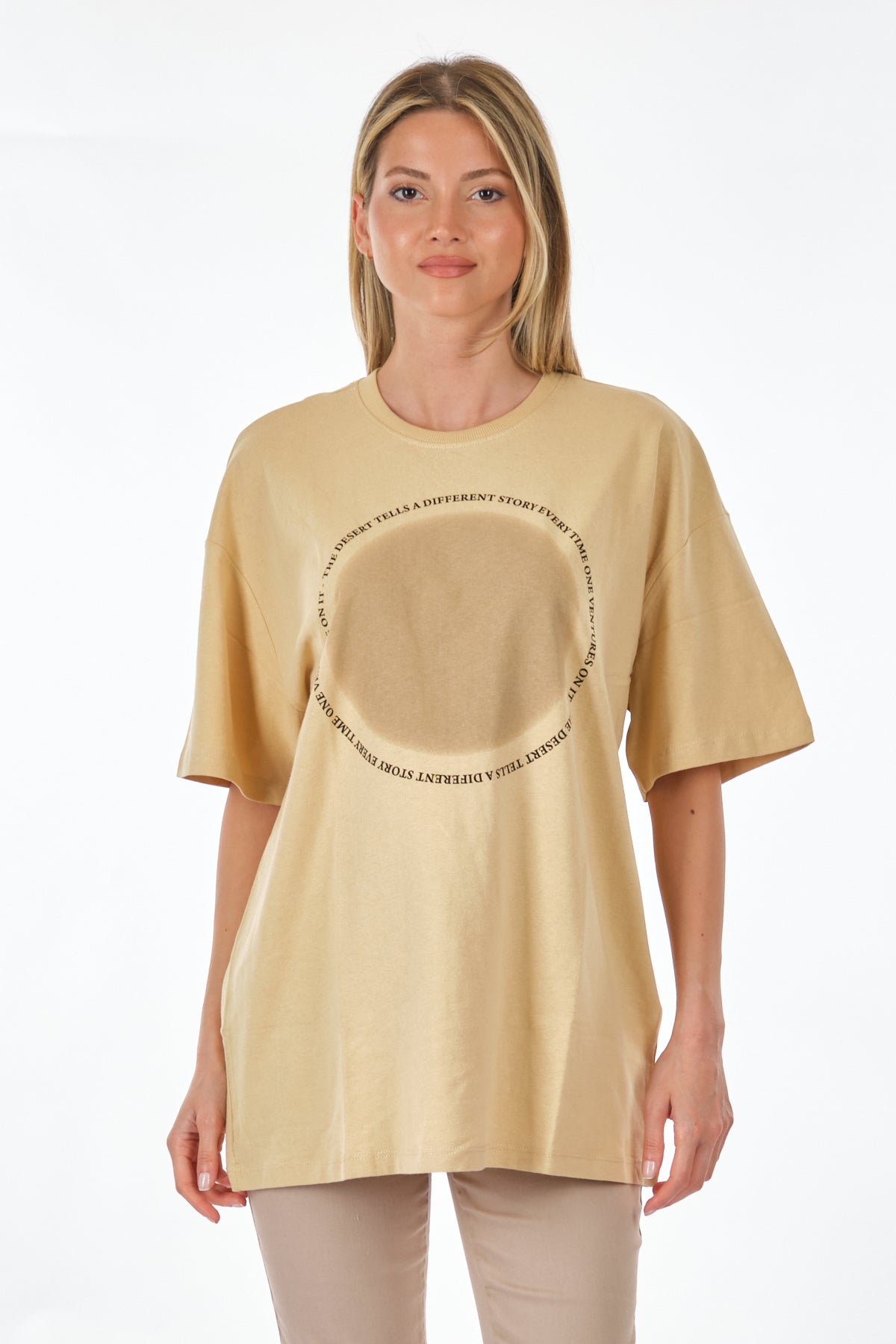 Only Oversize Minimalist Kadın T-Shirt - Kısa Kol - Günlük Translation missing: tr.content.product_image_secondary