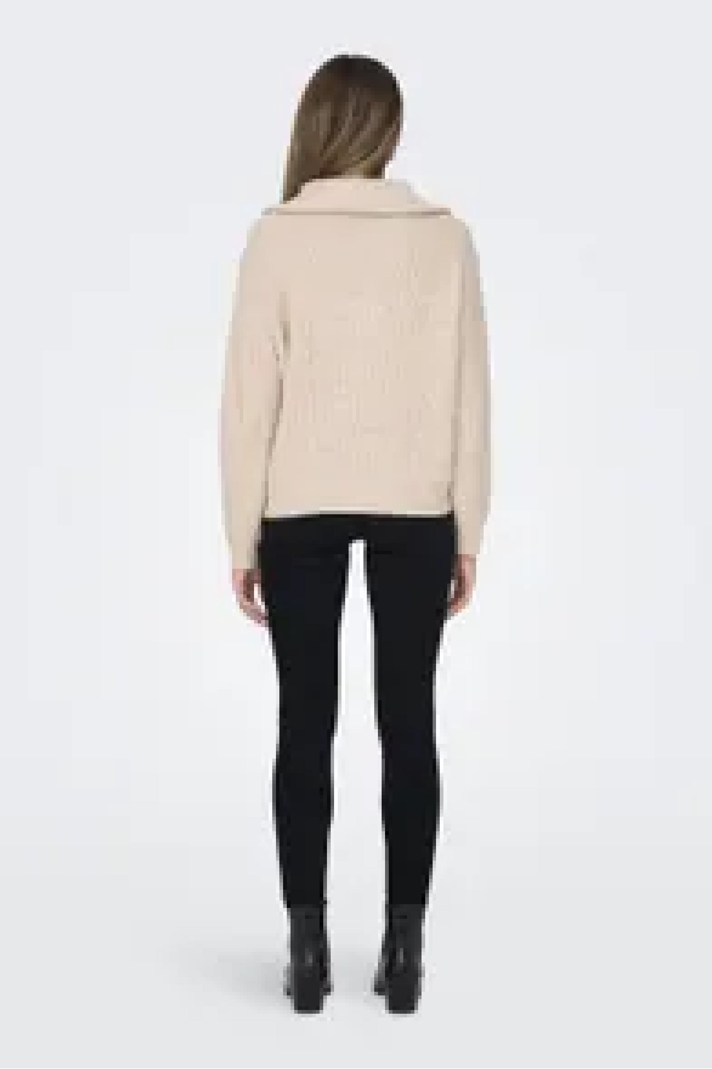 Only Oversize Yarım Fermuarlı Uzun Kol Kadın Sweatshirt - Minimalist Stil İkincil görsel