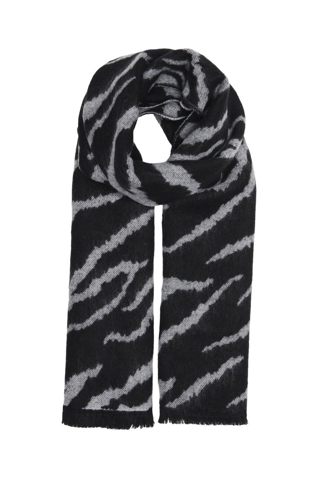 Only Oversize Zebra Desenli Atkı - Kışlık Şal