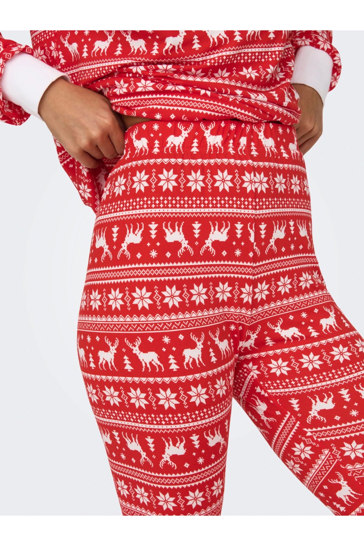Only Uzun Kol Gece Pijama Takımı - Rahat ve Sıcak Kışlık Desen