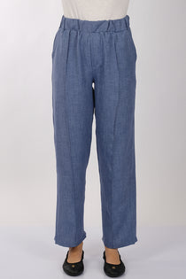 Daido Minimalist Yüksek Bel Keten Kadın Pantolon - Regular Fit