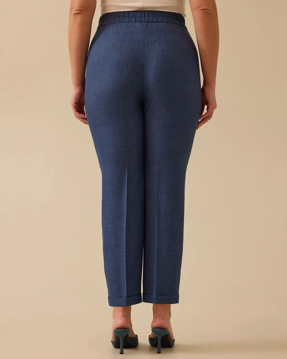 Gala-xi Minimalist Yüksek Bel Regular Fit Keten Kadın Pantolon - Günlük Translation missing: tr.content.product_image_secondary