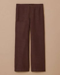 Gala-xi Minimalist Yüksek Bel Geniş Paça Keten Pantolon - Günlük & Şık