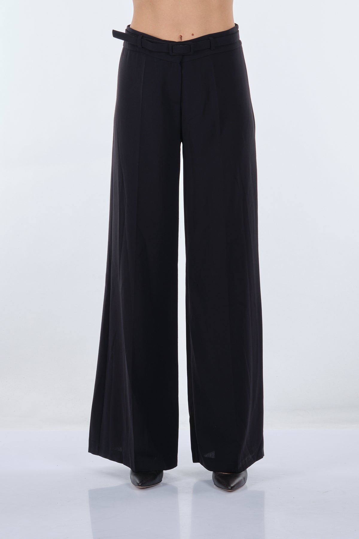 Garni Minimalist Geniş Paça Kadın Pantolon - Yüksek Bel - Trend Translation missing: tr.content.product_image_secondary